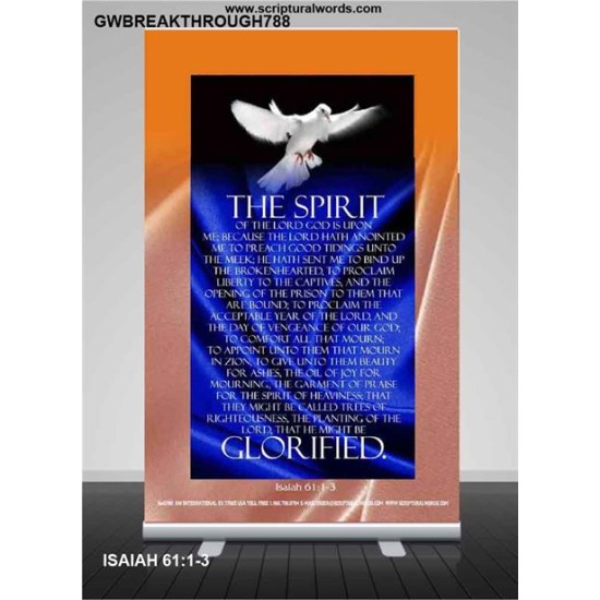 THE SPIRIT OF THE LORD DOETH MIGHTY THINGS   Framed Bible Verse   (GWBREAKTHROUGH788)   