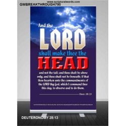 THOU SHALL BE HEAD AND NOT THE TAIL   Bible Verses Poster   (GWBREAKTHROUGH790)   