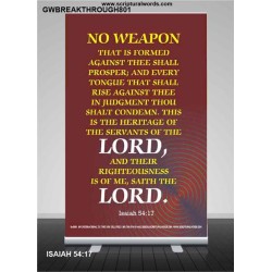 ABSOLUTE NO WEAPON    Christian Wall Art Poster   (GWBREAKTHROUGH801)   