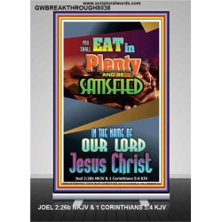 YOU SHALL EAT IN PLENTY   Bible Verses Frame for Home   (GWBREAKTHROUGH8038)   