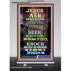 ASK SEEK AND KNOCK   Christian Artwork Acrylic Glass Frame   (GWBREAKTHROUGH8630)   
