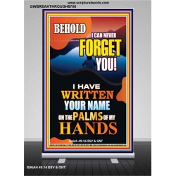 YOUR NAME WRITTEN  IN GODS PALMS   Bible Verse Frame for Home Online   (GWBREAKTHROUGH8708)   