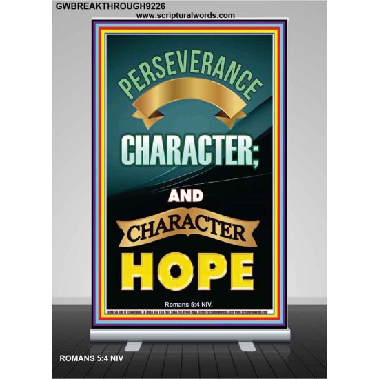 PERSEVERANCE AND CHARACTER   Framed Office Wall Decoration   (GWBREAKTHROUGH9226)   