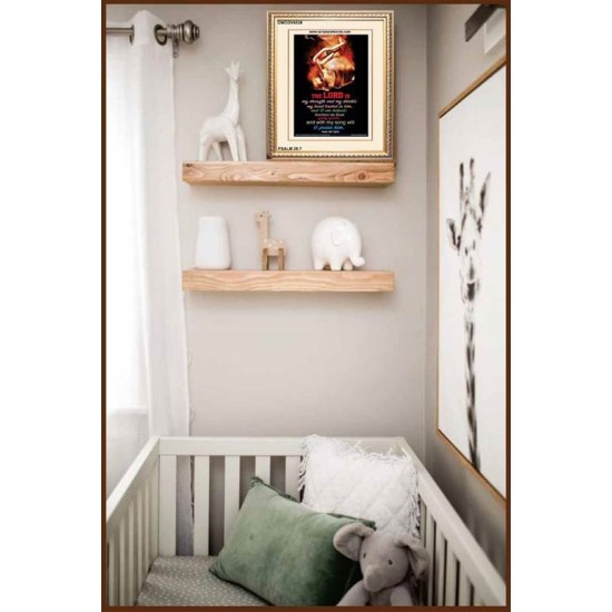 WITH MY SONG WILL I PRAISE HIM   Framed Sitting Room Wall Decoration   (GWCOV4538)   