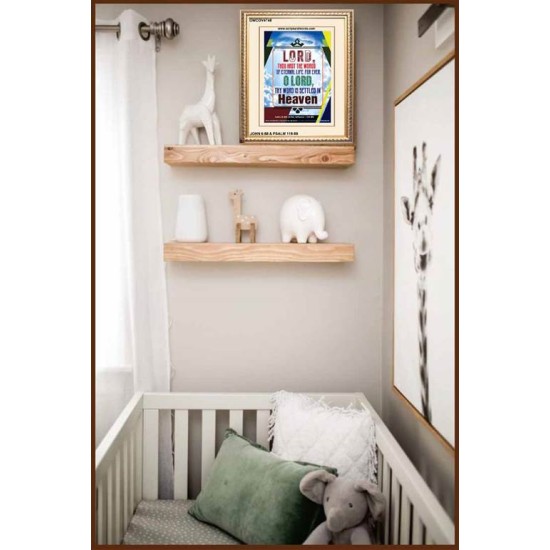 THE WORDS OF ETERNAL LIFE   Framed Restroom Wall Decoration   (GWCOV4748)   