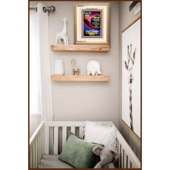 UNDER THE SHADOW OF THY WINGS   Scriptural Portrait Acrylic Glass Frame   (GWCOV8151)   