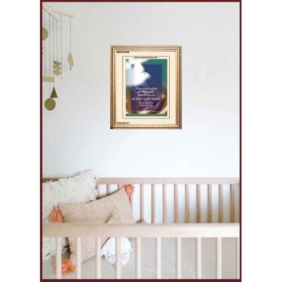 THOUSAND SHALL FALL AT THY SIDE   Bible Verses Frame for Home Online   (GWCOV036)   