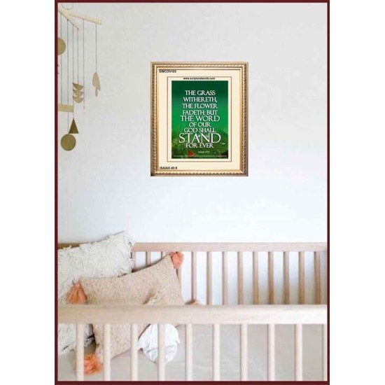 THE WORD OF GOD STAND FOREVER   Framed Scripture Art   (GWCOV103)   