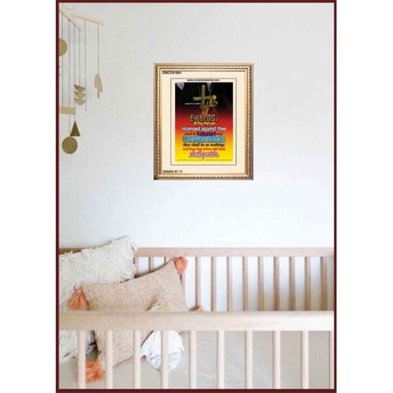 THEY THAT STRIVE WITH THEE SHALL PERISH   Contemporary Christian Art Acrylic Glass Frame   (GWCOV1901)   