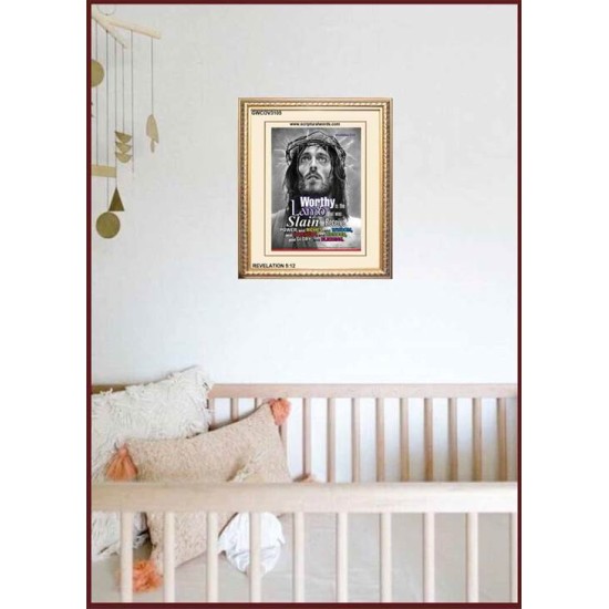 WORTHY IS THE LAMB   Religious Art Acrylic Glass Frame   (GWCOV3105)   