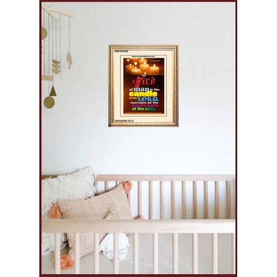 THE SPIRIT OF MAN IS THE CANDLE OF THE LORD   Framed Hallway Wall Decoration   (GWCOV3355)   