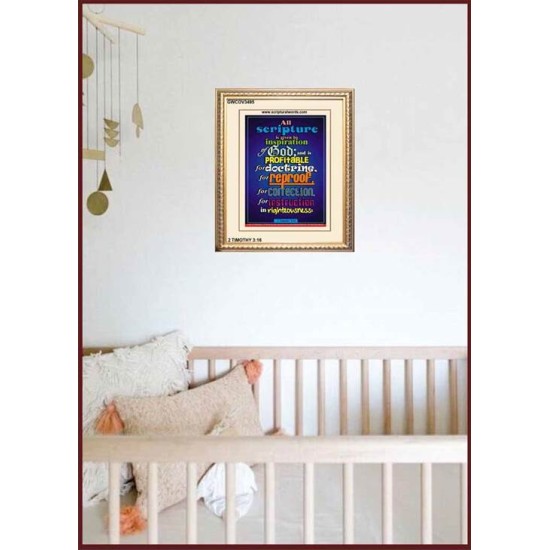 ALL SCRIPTURE   Christian Quote Frame   (GWCOV3495)   