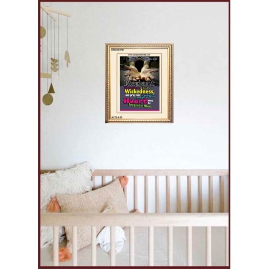 THE THOUGHT OF THINE HEART   Custom Framed Bible Verses   (GWCOV3747)   