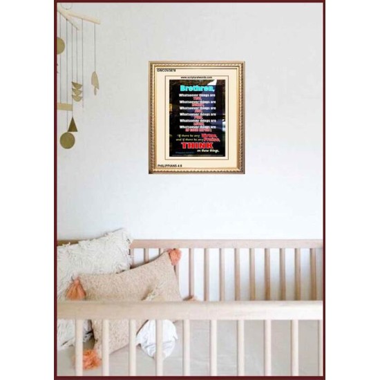 WHATSOEVER THINGS ARE TRUE   Scripture Wood Framed Signs   (GWCOV3878)   