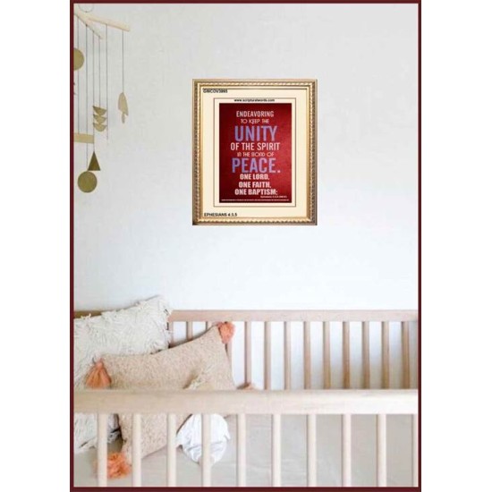 UNITY OF THE SPIRIT   Acrylic Glass Frame Scripture Art   (GWCOV3995)   