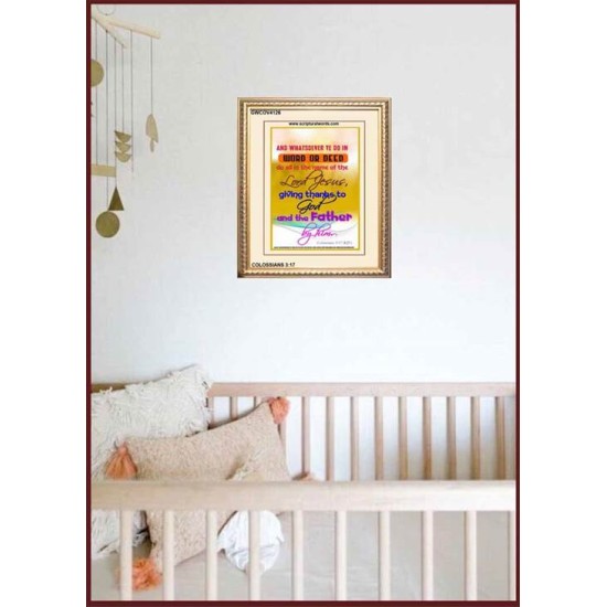 WORD OR DEED   Framed Bible Verse   (GWCOV4126)   