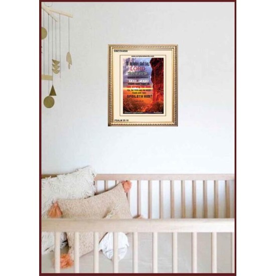 WHO IS LIKE UNTO THEE   Biblical Art Acrylic Glass Frame   (GWCOV4500)   