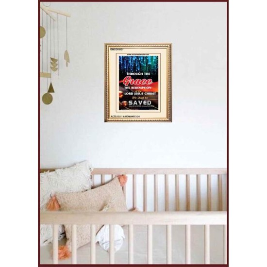 THROUGH THE GRACE   Inspirational Wall Art Frame   (GWCOV5131)   