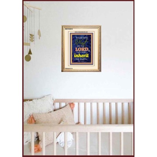 WAIT ON THE LORD   contemporary Christian Art Frame   (GWCOV6519)   