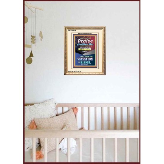 THE SALVATION OF GOD   Bible Verse Framed for Home   (GWCOV8036)   