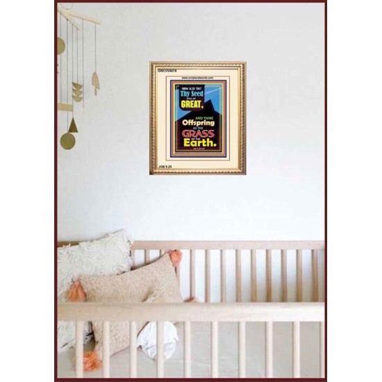 THY SEED SHALL BE GREAT   Scripture Wood Frame Signs   (GWCOV8078)   