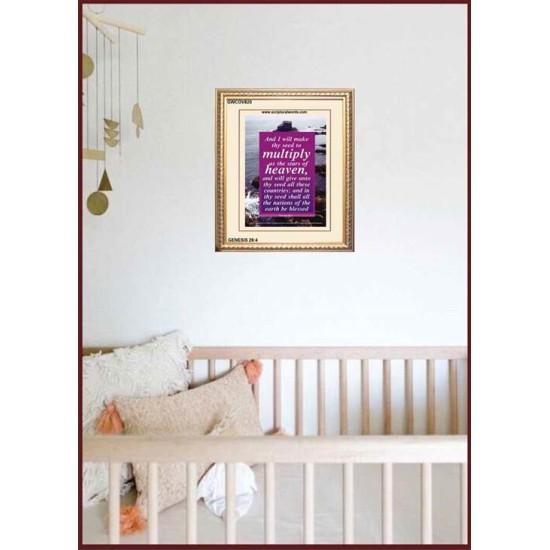 THY SEED AS THE STAR OF HEAVEN   Acrylic Glass Frame Scripture Art   (GWCOV820)   