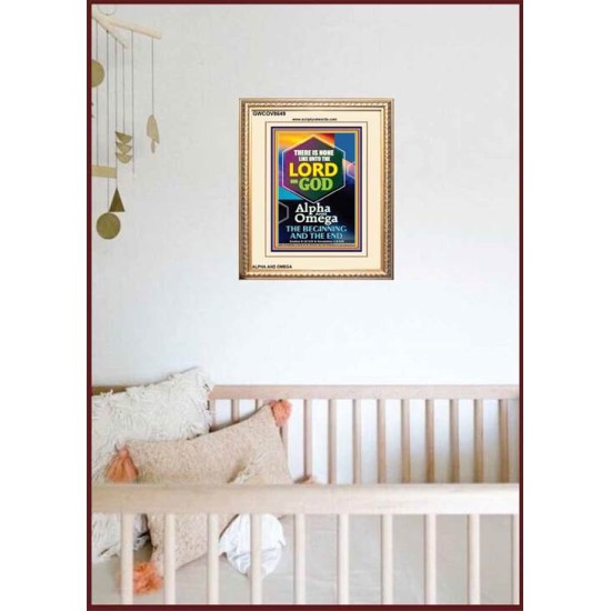 ALPHA AND OMEGA BEGINNING AND THE END   Framed Sitting Room Wall Decoration   (GWCOV8649)   