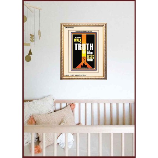 WALK IN THE TRUTH   Large Framed Scripture Wall Art   (GWCOV9121)   