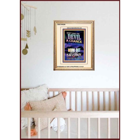 WORK OUT YOUR SALVATION   Bible Verses Wall Art Acrylic Glass Frame   (GWCOV9209)   