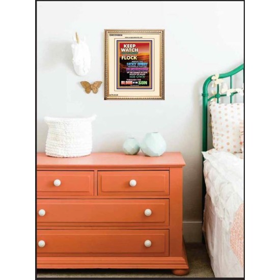 THROUGH THE BLOOD OF HIS SON   Inspiration Wall Art Frame   (GWCOV8836)   