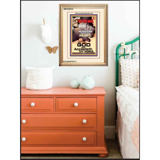 A MERRY HEART   Large Frame Scripture Wall Art   (GWCOV9122)   