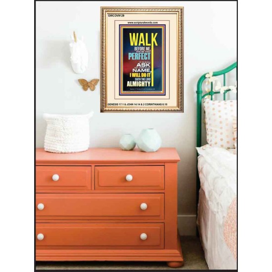 WALK BEFORE ME   Bible Verse Frames online   (GWCOV9129)   