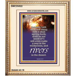 A NEW THING DIVINE BREAKTHROUGH   Printable Bible Verses to Framed   (GWCOV022)   