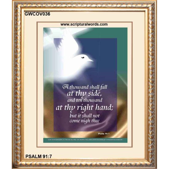 THOUSAND SHALL FALL AT THY SIDE   Bible Verses Frame for Home Online   (GWCOV036)   