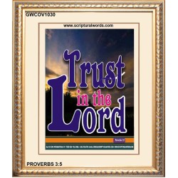 TRUST IN THE LORD   Christian Artwork Acrylic Glass Frame   (GWCOV1030)   