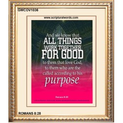 ALL THINGS WORK FOR GOOD TO THEM THAT LOVE GOD   Acrylic Glass framed scripture art   (GWCOV1036)   