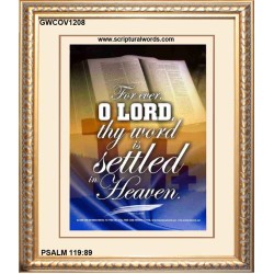 THY WORD IS SETTLED IN HEAVEN   Christian Paintings Acrylic Glass Frame   (GWCOV1208)   