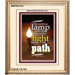 THY WORD IS A LAMP UNTO MY FEET   Christian Frame Wall Art   (GWCOV1210)   