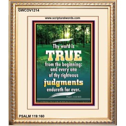 THY WORD IS TRUE FROM THE BEGINNING   Framed Bible Verses   (GWCOV1214)   