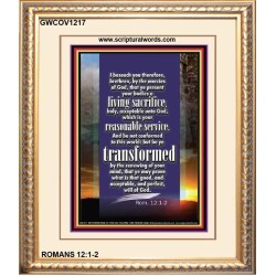 A LIVING SACRIFICE   Bible Verses Framed Art   (GWCOV1217)   "18x23"