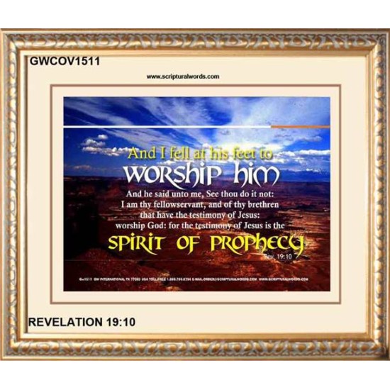 WORSHIP HIM   Custom Framed Bible Verse   (GWCOV1511)   