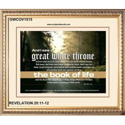 A GREAT WHITE THRONE   Inspirational Bible Verse Framed   (GWCOV1515)   