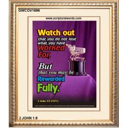 WATCH OUT   Framed Scriptural Dcor   (GWCOV1696)   "18x23"