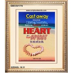 A NEW HEART AND A NEW SPIRIT   Scriptural Portrait Acrylic Glass Frame   (GWCOV1775)   "18x23"