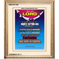 A MIGHTY TERRIBLE ONE   Bible Verse Acrylic Glass Frame   (GWCOV1780)   "18x23"
