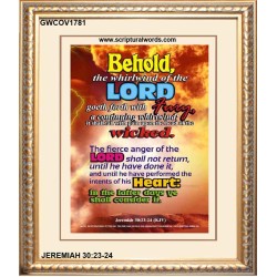 THE WHIRLWIND OF THE LORD   Bible Verses Wall Art Acrylic Glass Frame   (GWCOV1781)   