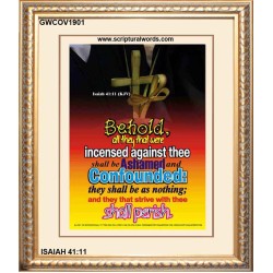 THEY THAT STRIVE WITH THEE SHALL PERISH   Contemporary Christian Art Acrylic Glass Frame   (GWCOV1901)   