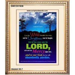 ABUNDANTLY PARDON   Bible Verse Frame for Home Online   (GWCOV1939)   