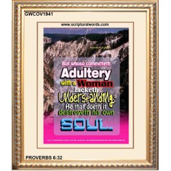 ADULTERY WITH A WOMAN   Large Frame Scripture Wall Art   (GWCOV1941)   