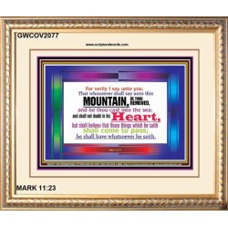 VERILY I SAY   Christian Frame Wall Art   (GWCOV2077)   "23X18"